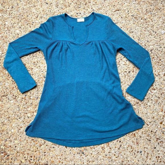 Anthropologie t.la Waffle Knit Long Sleeve Shirt Dress Size M - Picture 1 of 6